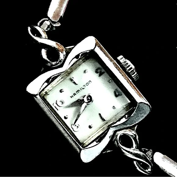 Hamilton | Accessories | Hamilton Ladies 4k White Gold Watch  display picture 1